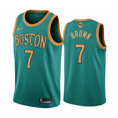 Nike Boston Celtics #7 Jaylen Brown Green Youth 2022 NBA Finals City Edition Jersey